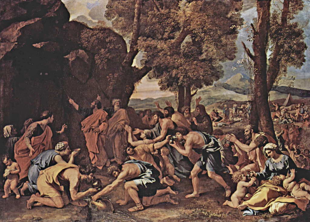Никола Пуссен. Моисей высекает воду из скалы. 1633-1635 гг.