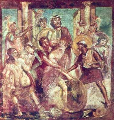 Одиссей и Диомед находят Ахилла на острове Скирос.
