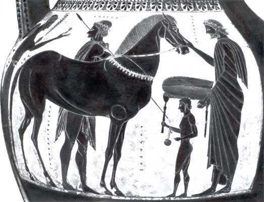 Кастор с конём и Тиндарей.