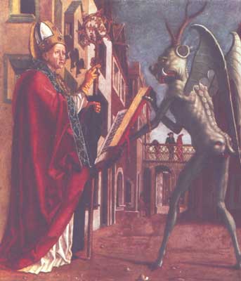 Дьявол (протягивающий молитвенник святому Вольфгангу).