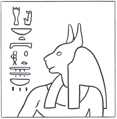 Египетская богиня Баст с головой кошки.