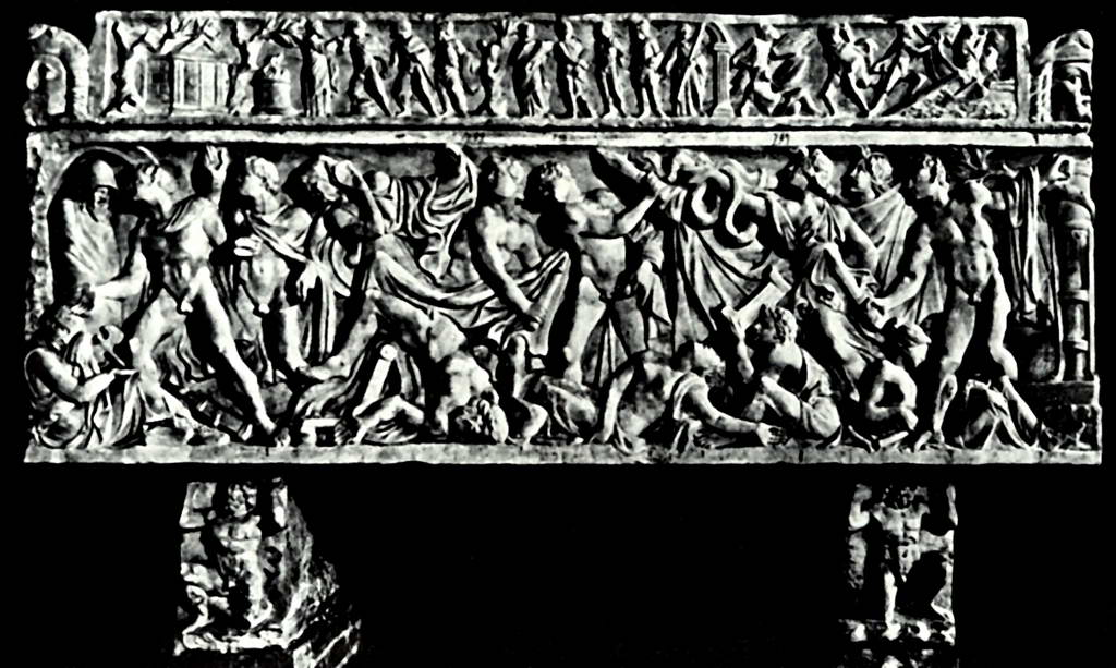 Саркофаг с изображением мифа об Оресте.  Гробница у Порта Виминалис в Риме. 130-134 годы н.э.