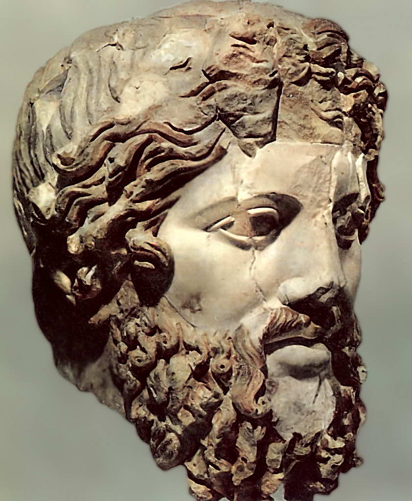 Голова Зевса.   Середина 5 в. до н.э.