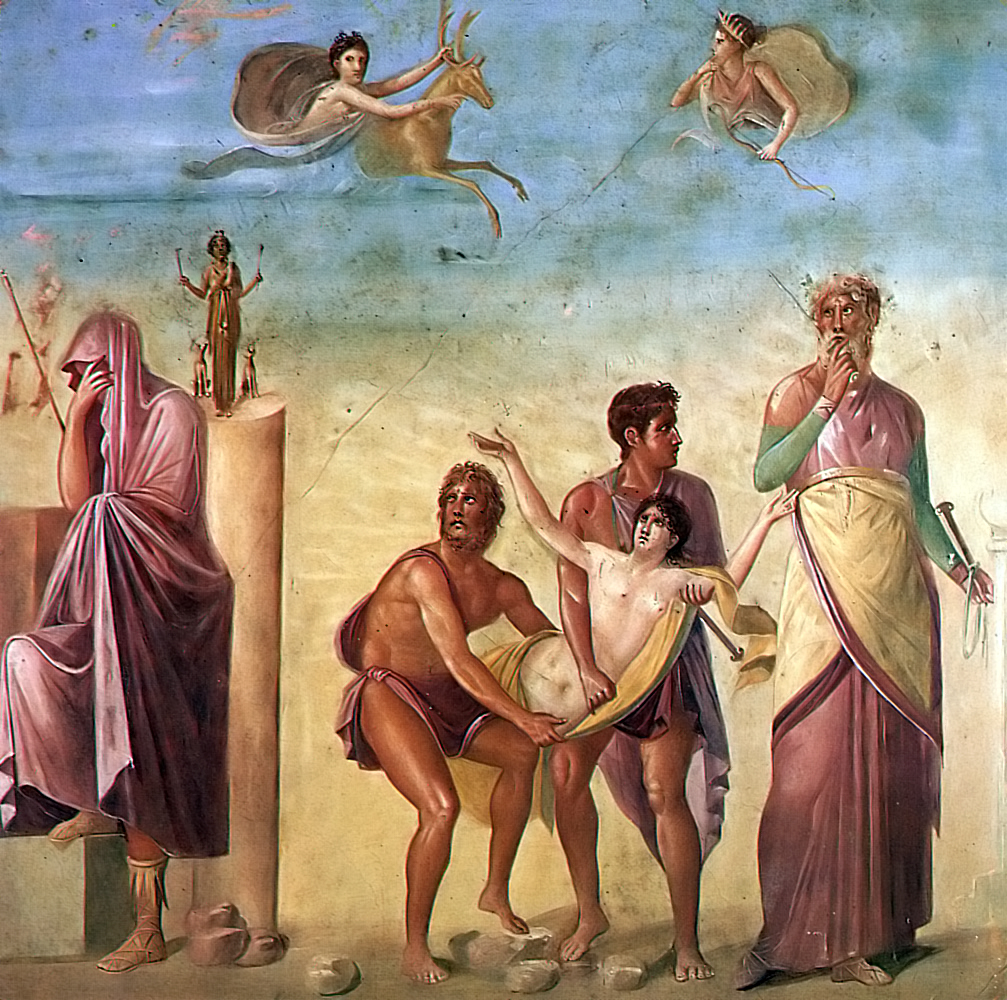 Жертвоприношение Ифигении. Фреска из Помпей. 1 в. н.э.