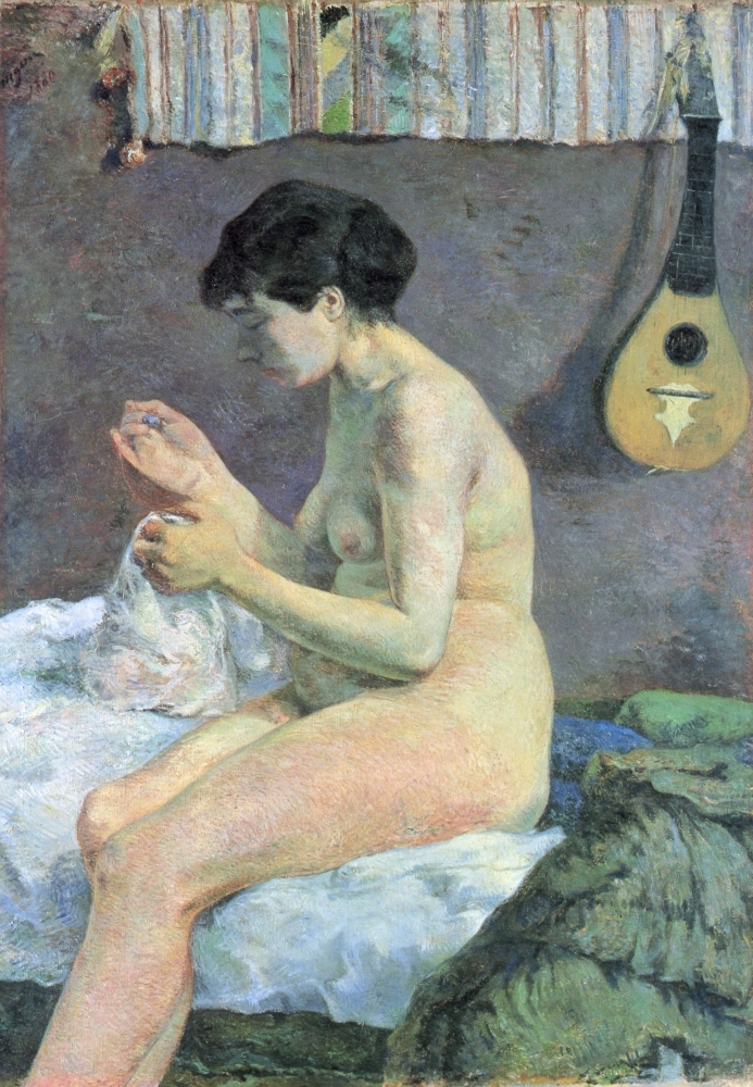 Гоген_Шьющая женщина (1880)