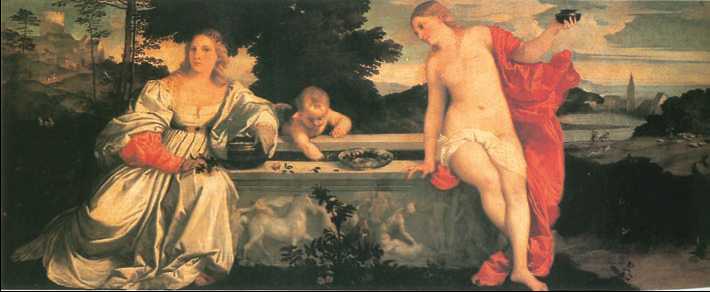 Тициан. «Любовь земная и любовь небесная». Ок. 1515—16 гг. Галерея Боргезе. Рим