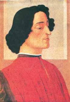 С. Боттичелли. «Портрет Джулиано Медичи». 1476—78 гг. Фрагмент