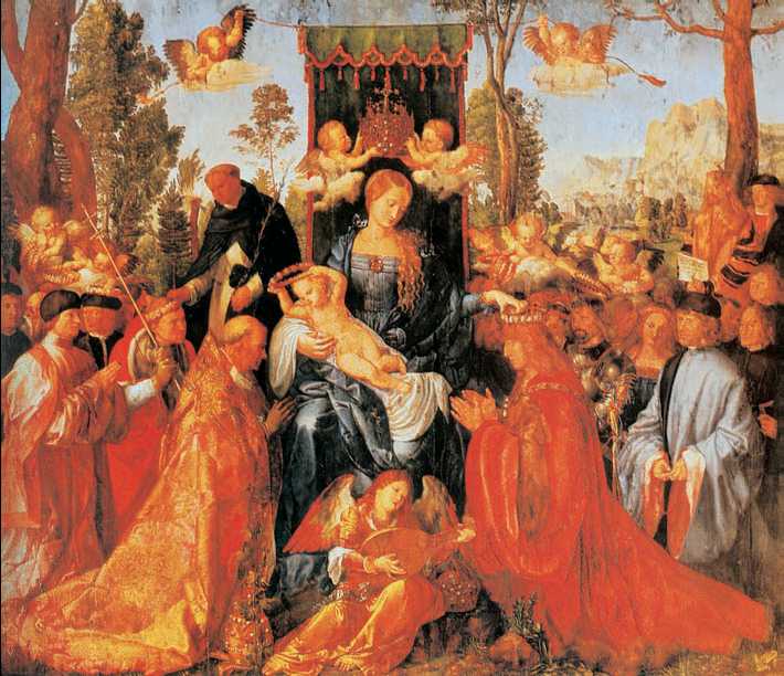 А. Дюрер. «Праздник чёток». 1506 г. Национальная галерея. Прага