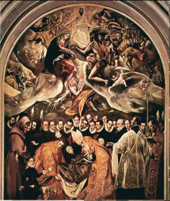 Эль Греко. «Погребение графа Оргаса». 1586—88. Церковь Санто Томе. Толедо