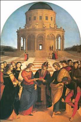 Рафаэль. «Обручение Марии». 1504 г. Пинакотека Брера. Милан