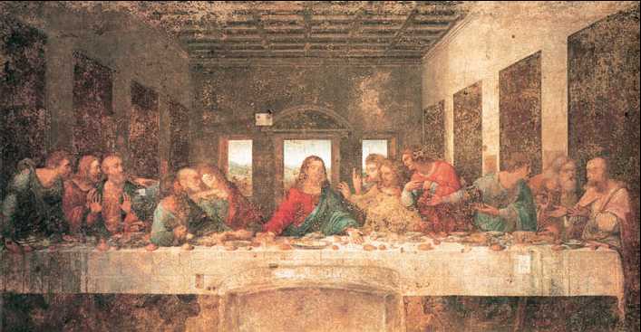 Леонардо да Винчи. «Тайная вечеря». 1498 г. Трапезная церкви Санта-Мария делле Грацие. Милан