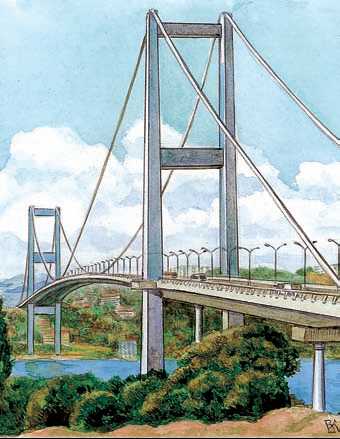 Висячий мост через пролив Босфор