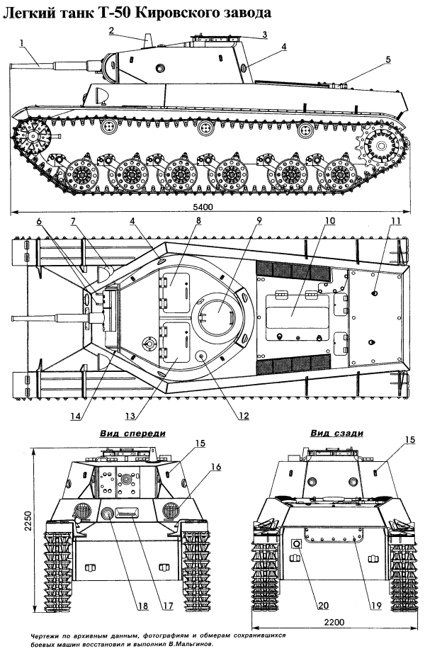 Легкий танк Т-50 Кировского завода: