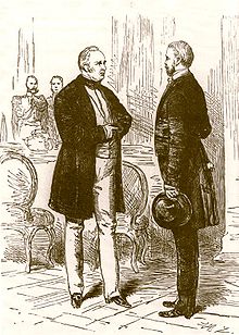 Bismarck (à droite) et Frédéric-Guillaume IV en 1848 (Dessin de Hermann Lüders)