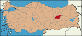 Latrans-Turkey location Tunceli.svg
