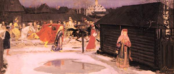 А. П. Рябушкин.  «Свадебный поезд в Москве (XVII столетие)».