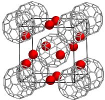 Кристаллическая структура фуллерида Cs3C60.