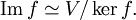 \mathrm{Im}\,f \simeq V / \ker f.