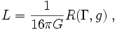 L={1\over 16\pi G}R(\Gamma,g)\; ,
