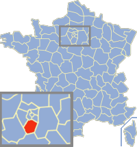 Департамент Эссонна на карте Франции