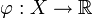 \varphi:X\to\R