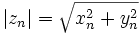 |z_n| = \sqrt{x_n^2 + y_n^2}