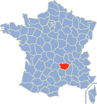 Департамент Луара Верхняя на карте Франции