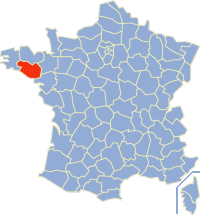 Департамент Морбиан на карте Франции
