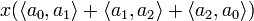 x(\langle a_0, a_1\rangle + \langle a_1, a_2 \rangle + \langle a_2, a_0 \rangle)