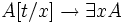 A[t/x] \to \exists x A