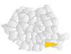 Карта Румынии с выделенным жудецем Кэлэраши