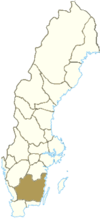 Расположение провинции Смоланд в Швеции