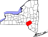 Округ Делавэр на карте штата.