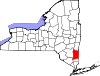 Округ Датчесс на карте штата.