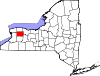 Округ Дженэси на карте штата.
