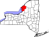 Округ Джефферсон на карте штата.