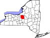 Округ Онондага на карте штата.