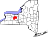 Округ Онтарио на карте штата.