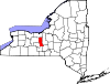 Округ Сенека на карте штата.