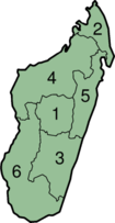 Карта Мадагаскара с провинциями.