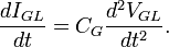 \frac{d I_{GL}}{d t} = C_G\frac{d^2V_{GL}}{dt^2}. \ 
