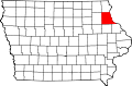 Округ Клейтон на карте штата.