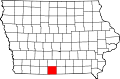 Округ Декейтер на карте штата.