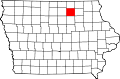 Округ Флойд на карте штата.