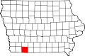 Округ Тейлор на карте штата.
