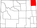 Округ Крук на карте штата.