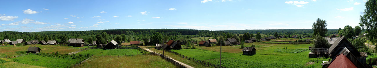 Панорама восточной окраины посёлка.