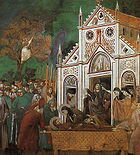 Giotto - Legend of St Francis - -23- - St Francis Mourned by St Clare.jpg