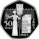 2003 Suffragettes Commemorative 50p coin