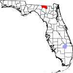 Округ Гамильтон на карте штата.